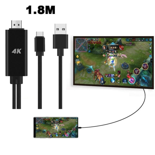 USB-C to 4K HDMI Adapter, Charger Port TYPE-C TV Video Hub AV Cable - AWZX1