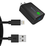 Home Charger, Quick Charge Mfi Certified 6ft USB Cable 18W Fast - AWB38