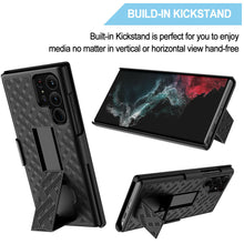 Load image into Gallery viewer, Belt Clip Case and 3 Pack Privacy Screen Protector, Anti-Peep Kickstand Cover TPU Film Swivel Holster - AWZ53+3Z23