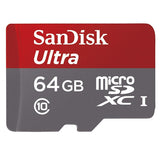 64GB Memory Card, Class 10 MicroSD High Speed Sandisk Ultra - AWH99