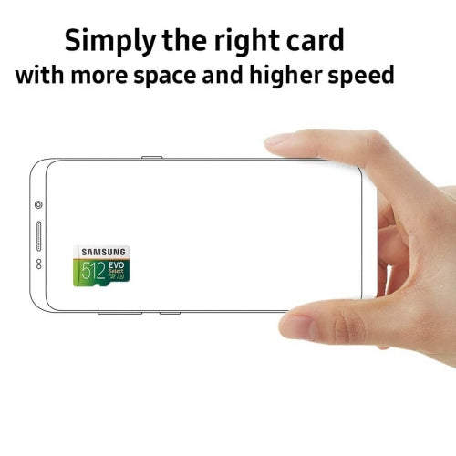 512GB Memory Card, Class 10 MicroSD High Speed Samsung Evo - AWV16