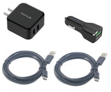 Fast Home Car Charger, Travel 6ft Long Type-C USB Cable - AWK06