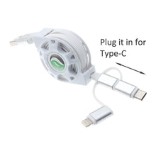 Load image into Gallery viewer, USB Cable, Cord Power Charger Retractable - AWR29