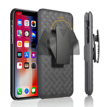 Load image into Gallery viewer, Belt Clip Case and 3 Pack Screen Protector, Matte Kickstand Cover Ceramics Swivel Holster - AWM90+3F57