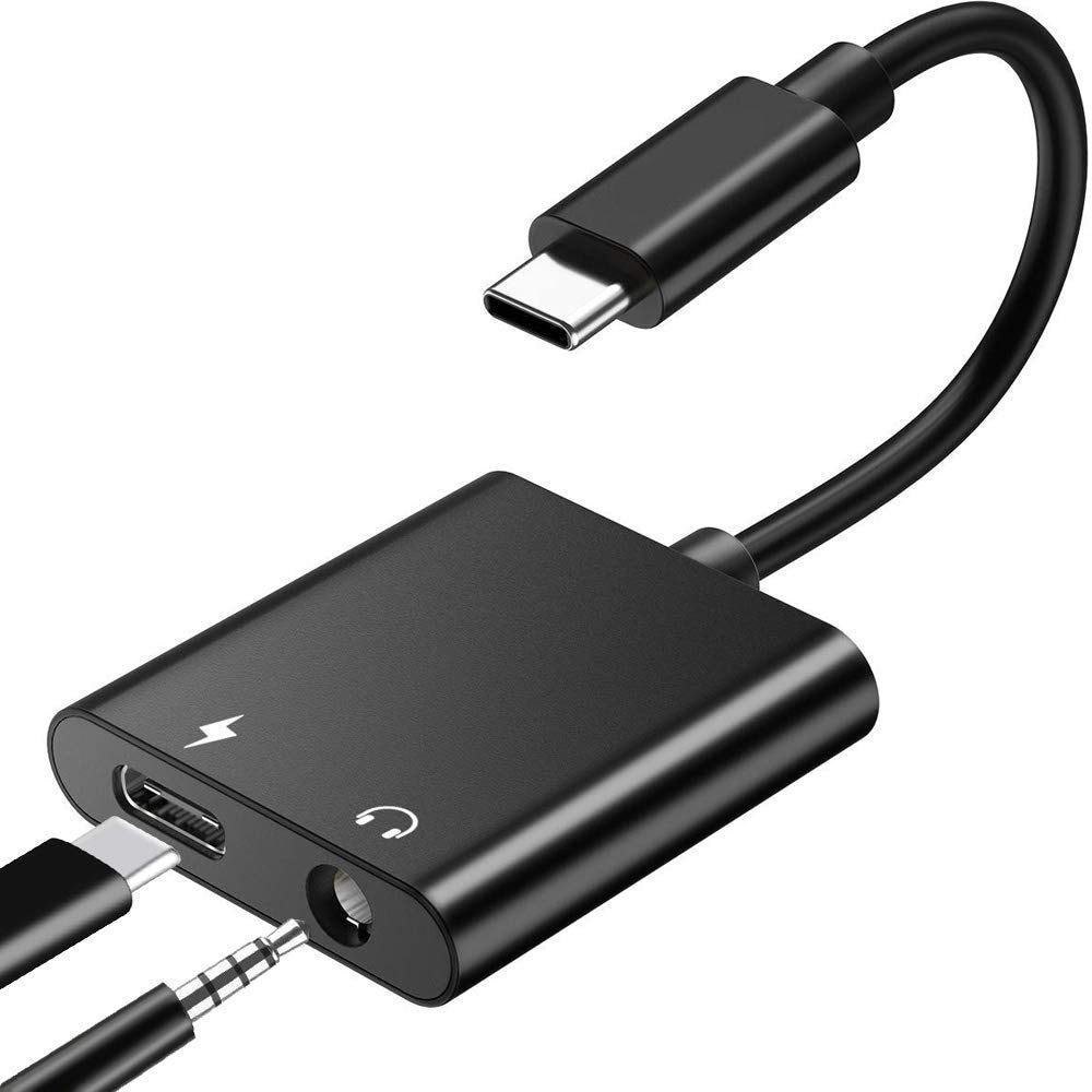 USB-C Headphone Adapter, Splitter Charger Port Jack Earphone