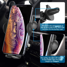 Load image into Gallery viewer, Car Wireless Charger Mount, Auto Sensor Fast Charge Holder Dashboard Air Vent - AWE57