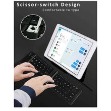 Load image into Gallery viewer, Wireless Keyboard, Compact Portable Rechargeable Folding - AWS37