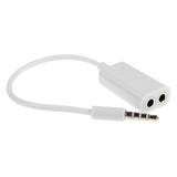 Headphones Splitter, Audio Jack Adaptor Dual Headset Port Earphone Adapter 3.5mm - AWS25