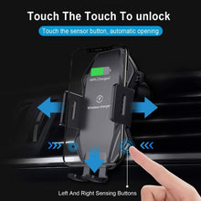Load image into Gallery viewer, Car Wireless Charger Mount, Auto Sensor Fast Charge Holder Dashboard Air Vent - AWA75