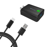Home Charger, Quick Charge Type-C 6ft USB Cable 18W Fast - AWK51