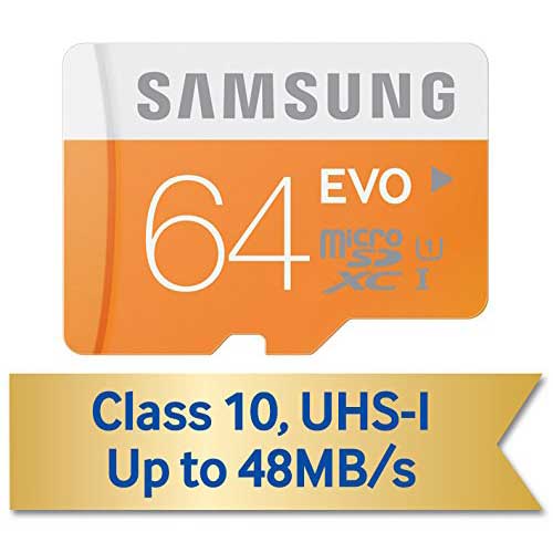 64GB Memory Card, Class 10 MicroSD High Speed Samsung Evo - AWI98