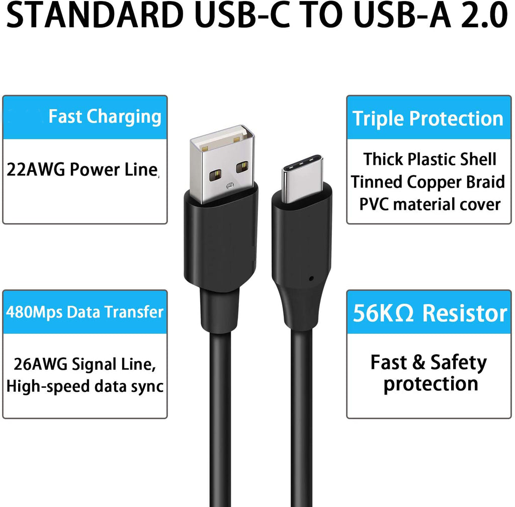 6ft USB-C Cable, Wire Power Charger Cord Type-C - AWD93
