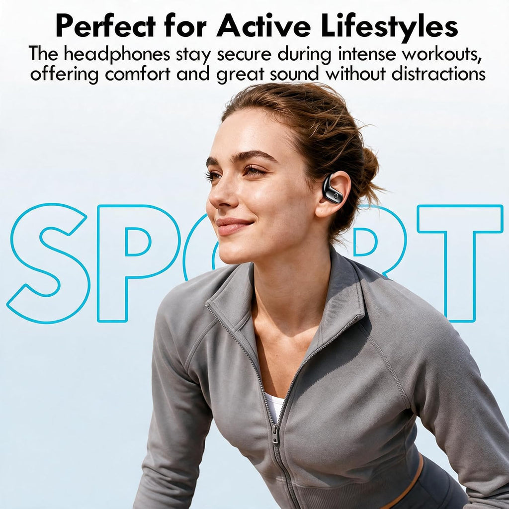 Wireless Ear-hook Earphones ,  Charging Case True Stereo Over the Ear Headphones Bluetooth Earbuds  - AWXW142 2491-4