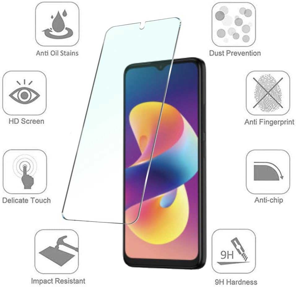 2 Pack Screen Protector,  (Fingerprint Unlock) Full Cover HD Clear Tempered Glass  - AW2SP86 2327-2