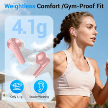Load image into Gallery viewer, Pink TWS Earphones,  True Stereo Headphone Earbuds Wireless  - AWXW185 2534-5
