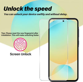 2 Pack Screen Protector,  (Fingerprint Unlock)  Full Cover  HD Clear  Tempered Glass  - AW2SP87 2419-2