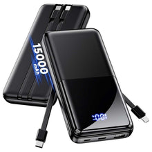 Load image into Gallery viewer, 15000mAh Power Bank ,  Built-in Cable Portable Charger Backup Battery 22.5W PD Fast Charge   - AWXW239 2595-1