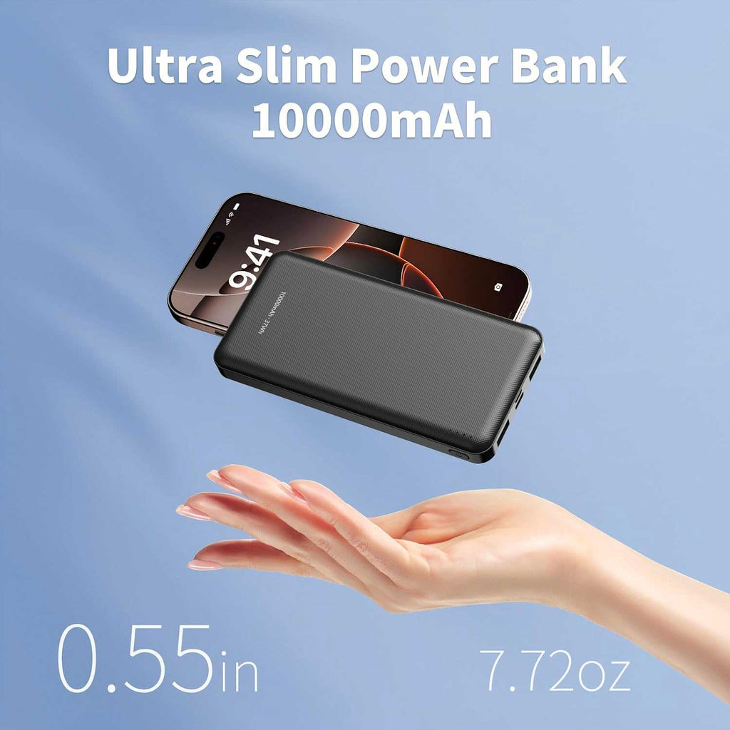 2 Pack 10000mAh Power Bank,  2-Port USB LED Indicators Portable Charger Backup Battery  - AWXW242 2598-3