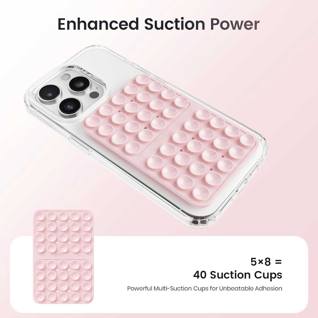 Pink Suction Holder ,  For Window Windshield For Glass Desktop Tile Double Sided  Non-Slip   - AWXW263 2624-3