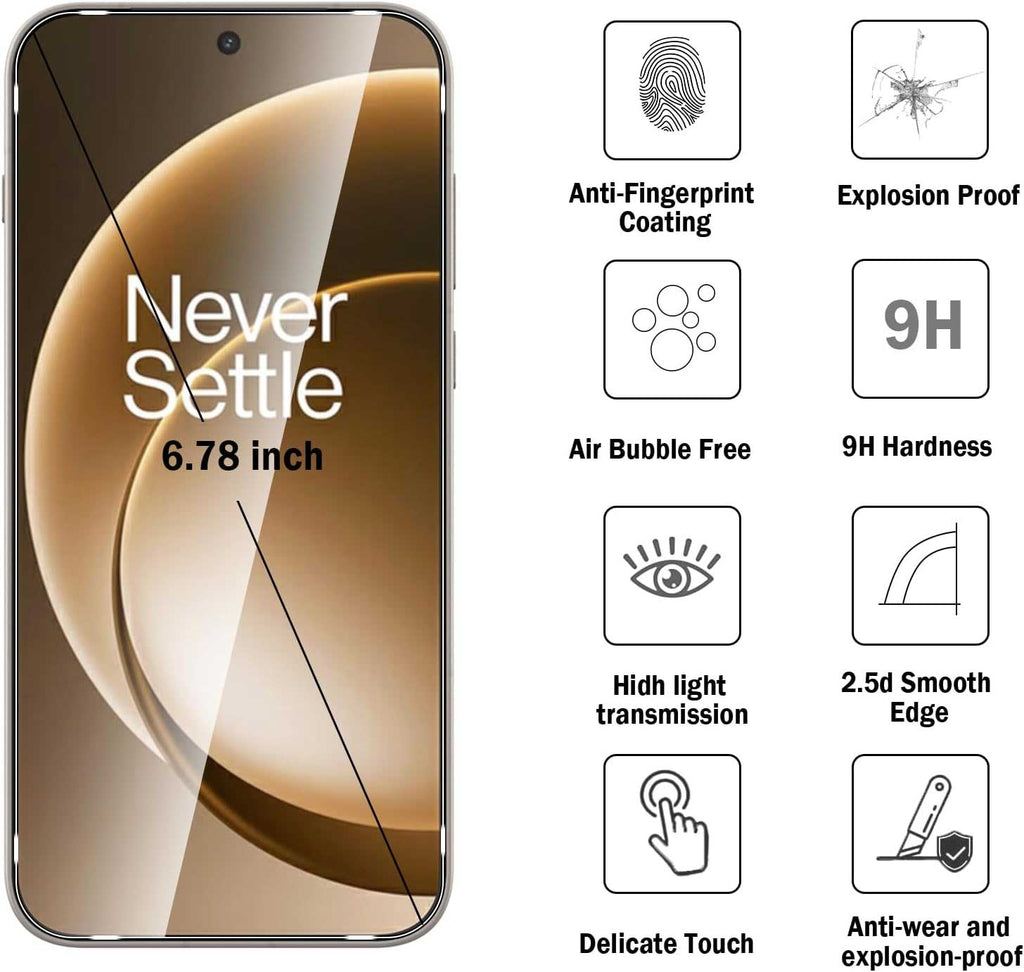 2 Pack Screen Protector,  (Fingerprint Unlock) Full Cover HD Clear Tempered Glass  - AW2SP75 2313-2