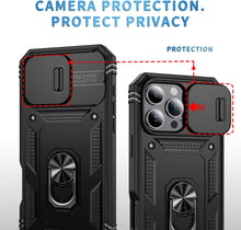 Load image into Gallery viewer, Hybrid Case Cover,  Shockproof Kickstand Lens Protects Metal Ring  - AWXW110 2458-4