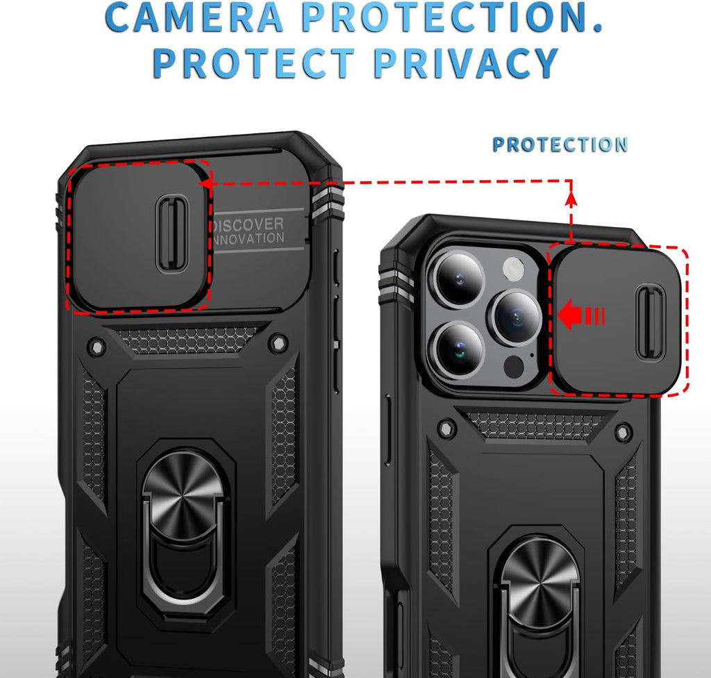 Hybrid Case Cover,  Shockproof Kickstand Lens Protects Metal Ring  - AWXW109 2457-4