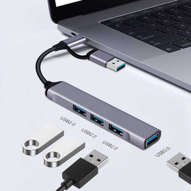 USB-C Adapter,  USB Splitter USB-C to USB-A Converter 4-in-1 Hub USB-A  - AWZ93 2199-2