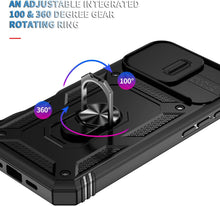Load image into Gallery viewer, Hybrid Case Cover,  Shockproof Kickstand Lens Protects Metal Ring  - AWXW113 2461-3