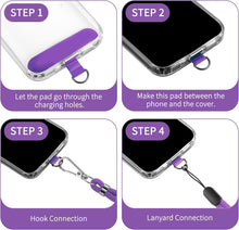 Load image into Gallery viewer, Purple 2 Pack Phone Lanyard ,  For Phone Cases  1 Pcs Wrist Straps 1 Pcs Neck Straps Adjustable Holder  - AWXW274 2635-3