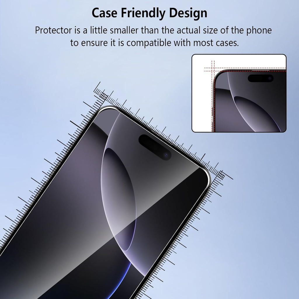 2 Pack Screen Protector,  9H Hardness Full Cover HD Clear Matte Tempered Glass  - AWXW250 2607-3