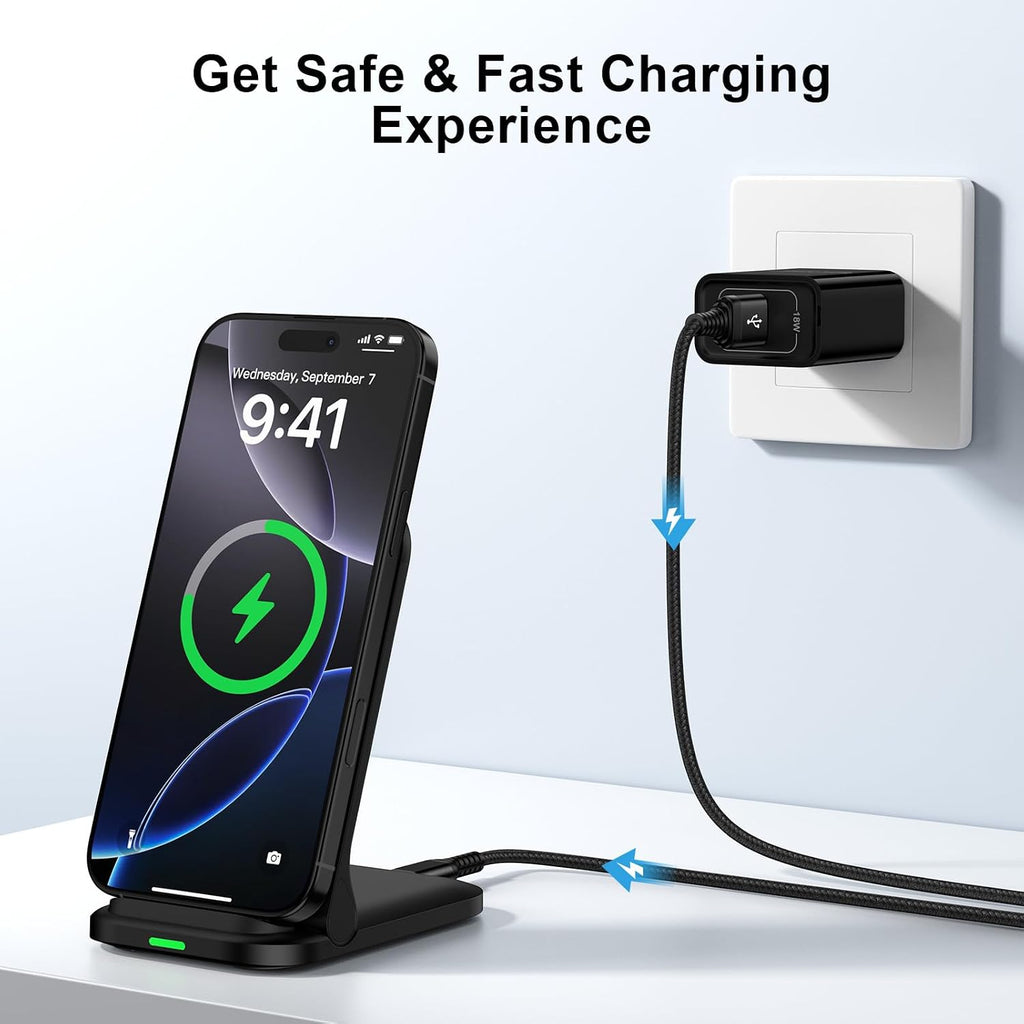 Foldable Wireless Charger,  Charging Pad  Stand Folding 15W Fast  - AWXW204 2554-2