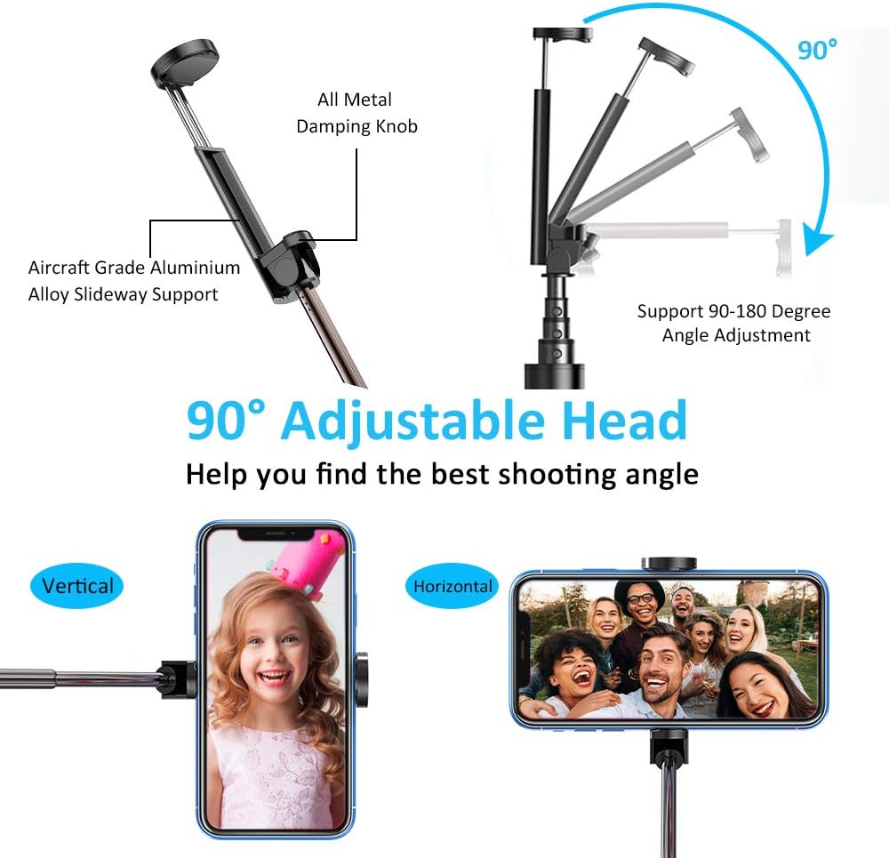  Selfie Stick ,   Self-Portrait   Remote Shutter  Lightweight Aluminum Wireless  - AWG36 2033-6