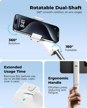 Load image into Gallery viewer, White Selfie Stick ,  Self-Portrait Remote Shutter Built-in Tripod Wireless  - AWXW246 2603-4