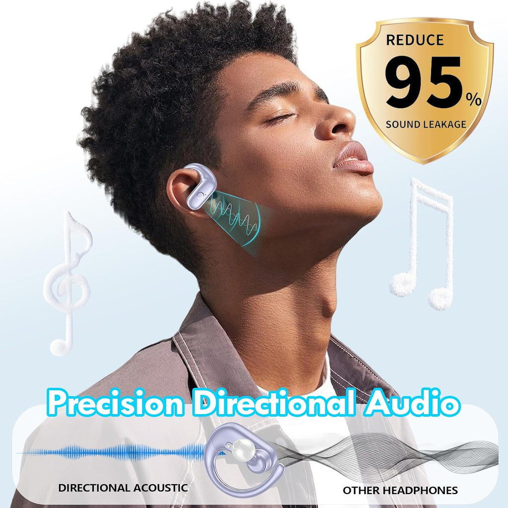 Wireless Ear-hook Earphones,  Charging Case True Stereo Over the Ear Headphones Bluetooth Earbuds  - AWXW143 2492-6