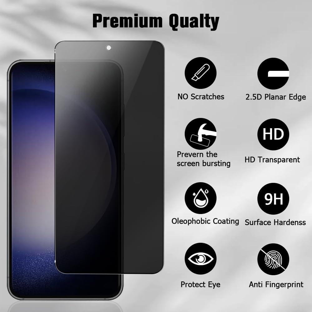  2 Pack Privacy Screen Protector ,  Anti-Peep 9H Hardness Anti-Spy Tempered Glass  - AW2V77 2116-3