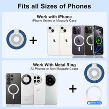 Load image into Gallery viewer, Metal Magnetic Ring Phone Holder ,  Desk Stand Folding Kickstand Blue  - AWXW218 2568-6