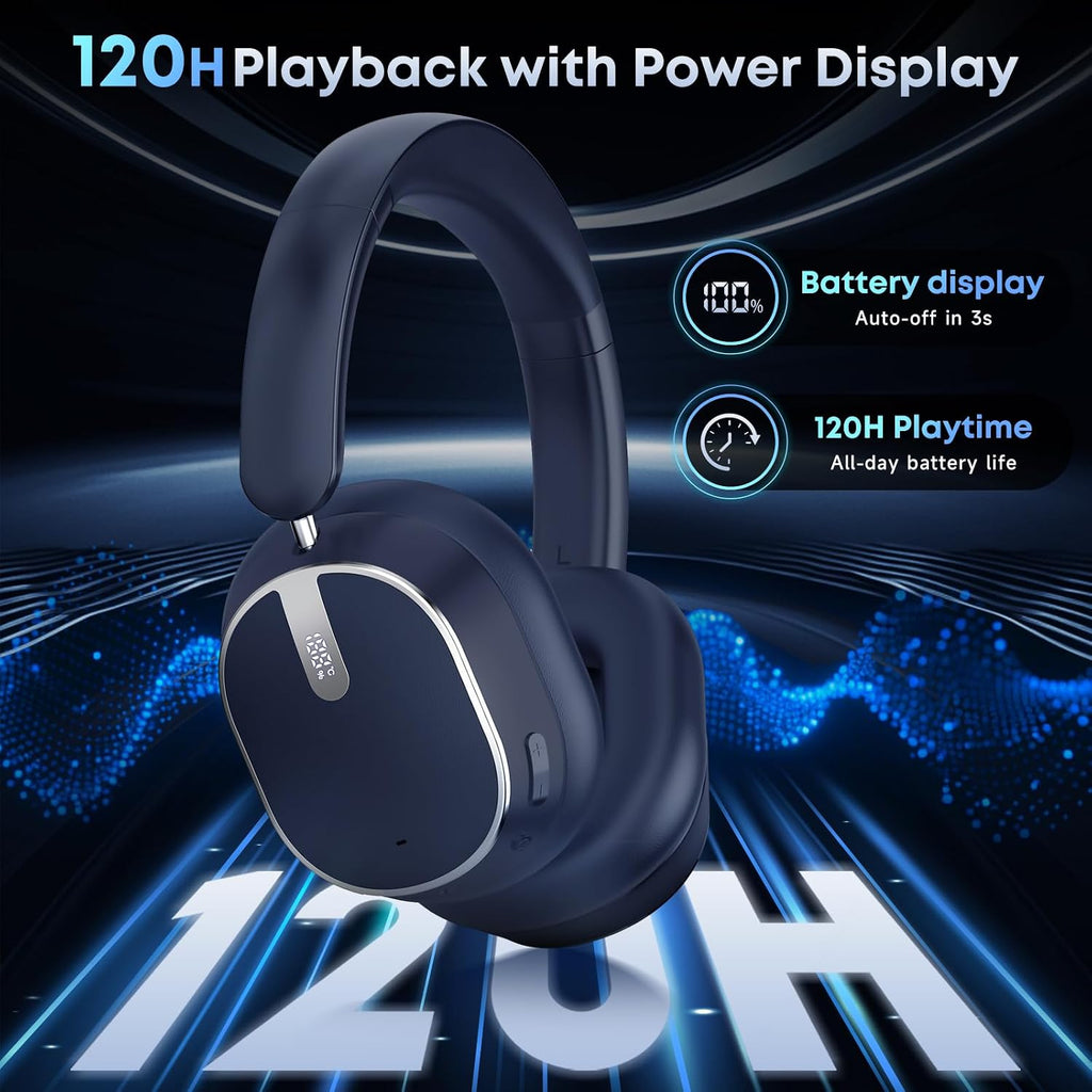 Wireless Headphones,  Earphones w Mic Headset Foldable  - AWXW140 2489-4