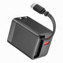 Load image into Gallery viewer, 65W PD Home Charger,  Built-in Power Cord USB-C 2ft Retractable Cable Fast Type-C  - AWK22 2240-1