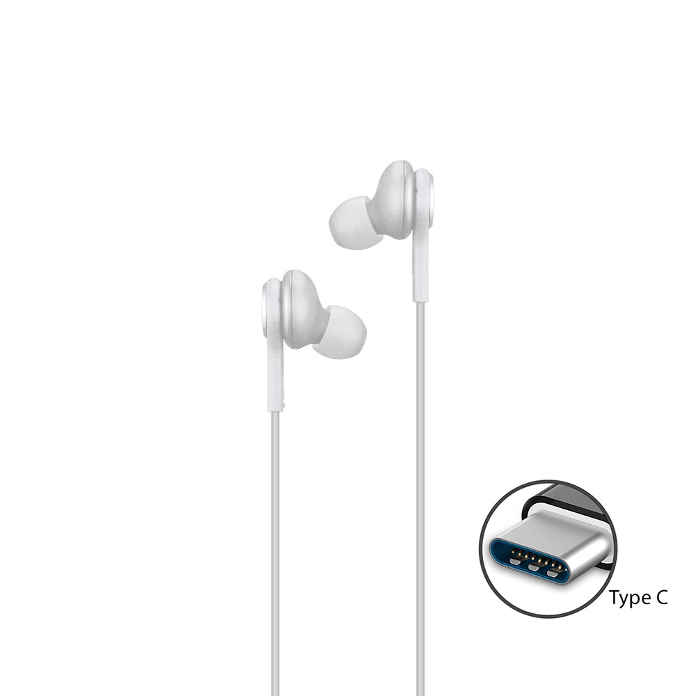TYPE-C Earphones,  Headset  w Mic   USB-C Earbuds  Headphones  - AWXG60 2085-3