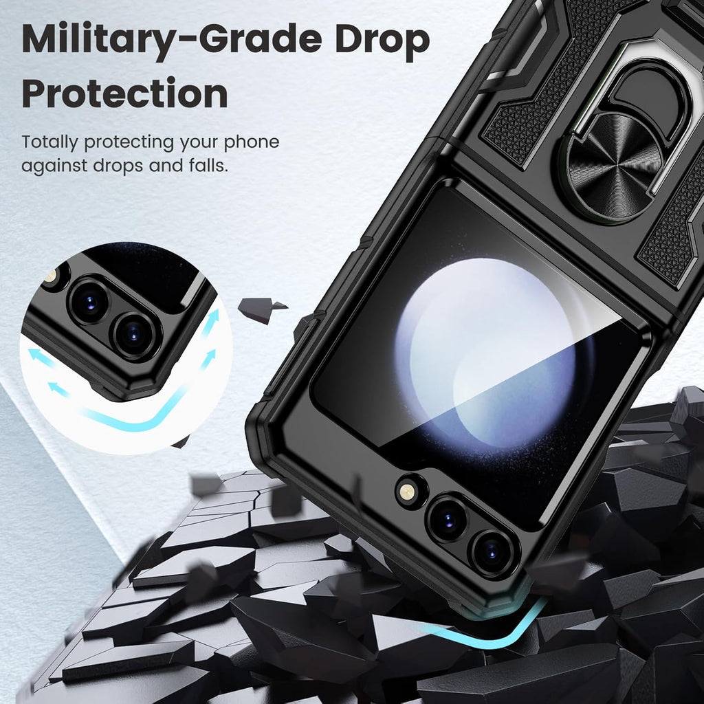  Hybrid Case Cover ,  Armor Shockproof Kickstand  Metal Ring   - AWE74 2104-6