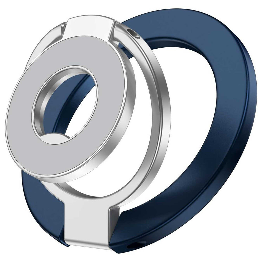 Metal Magnetic Ring Phone Holder ,  Desk Stand Folding Kickstand Blue  - AWXW218 2568-1