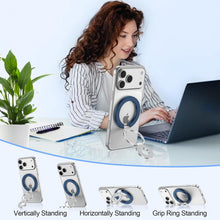 Load image into Gallery viewer, Metal Magnetic Ring Phone Holder ,  Desk Stand Folding Kickstand Blue  - AWXW218 2568-7
