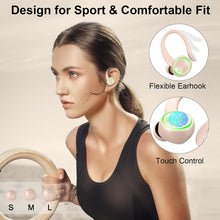 Load image into Gallery viewer, Pink Wireless Ear-hook Earphones,  Charging Case True Stereo Over the Ear Headphones Bluetooth Earbuds  - AWXW267 2628-4