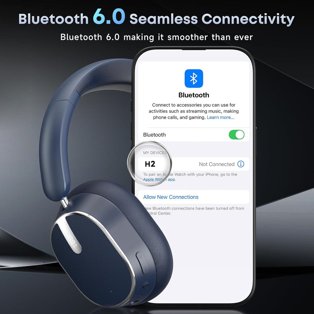 Wireless Headphones,  Earphones w Mic Headset Foldable  - AWXW140 2489-9