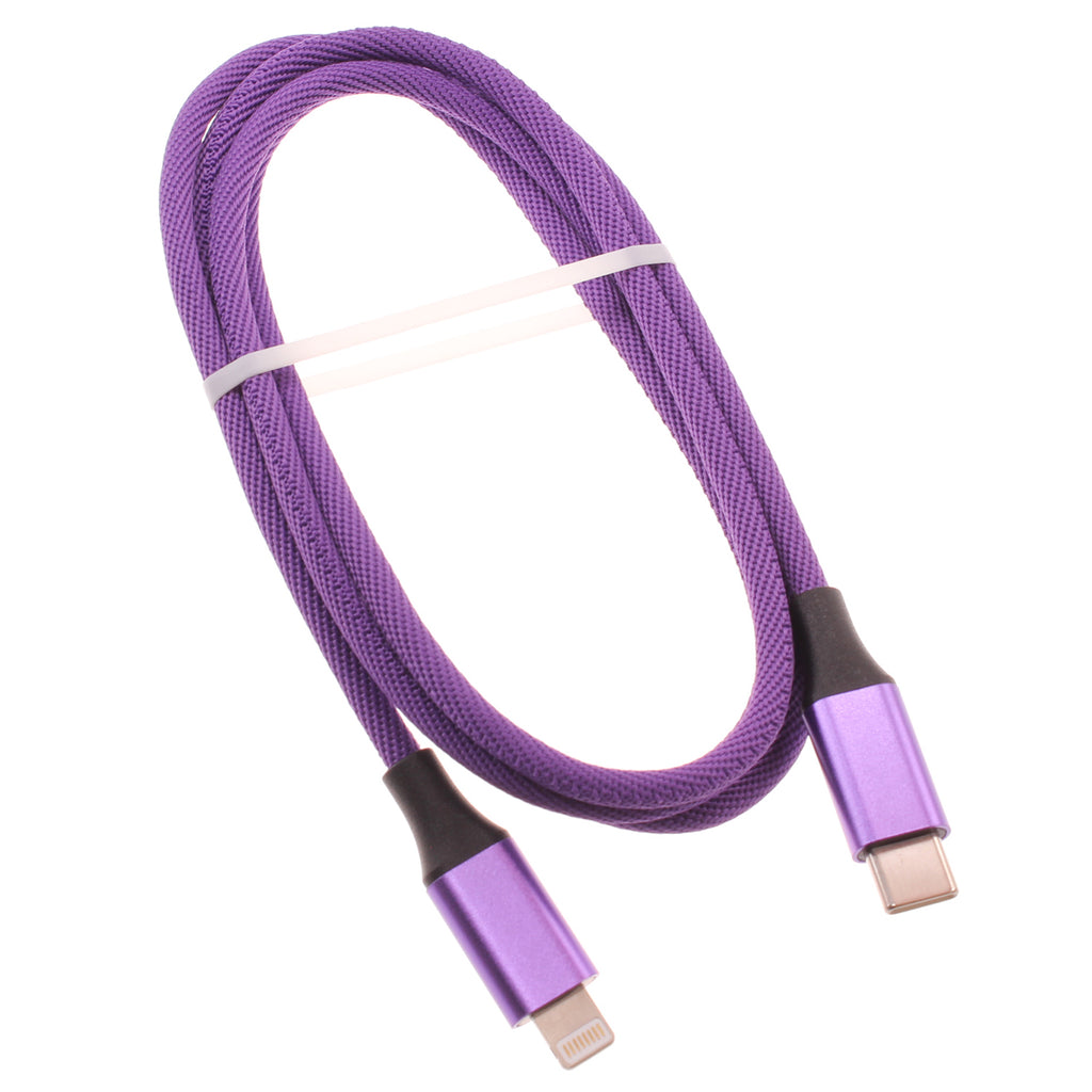  Purple 3ft PD Cable ,  TYPE-C Power Wire Fast Charger USB-C  - AWR52 2164-6