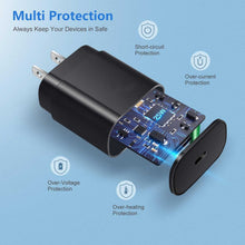 Load image into Gallery viewer, 25W Fast Home Charger,  Cord Power Adapter PD Type-C 6ft Long USB-C Cable  - AWG37 2230-5
