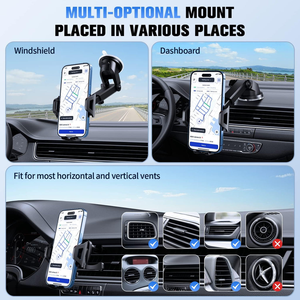 Car Mount,  Glass Cradle Phone Holder  Air Vent   Windshield   - AWD38 1999-2