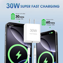 Load image into Gallery viewer, 3 Pack 30 Fast Home Charger,  Power Quick 3 Pack 6ft USB-C Cable PD Type-C  - AWXW232 2588-2