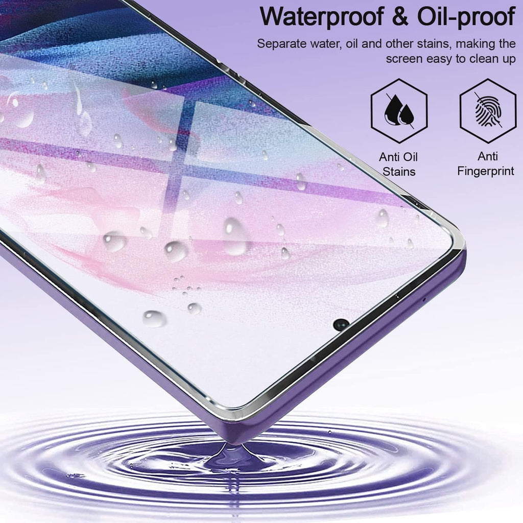 2 Pack Screen Protector,  (Fingerprint Unlock) Full Cover  HD Clear  Tempered Glass  - AW2XF97 2044-5