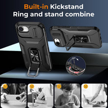 Load image into Gallery viewer, Hybrid Case Cover,  Shockproof Kickstand Lens Protects Metal Ring  - AWXW107 2449-4